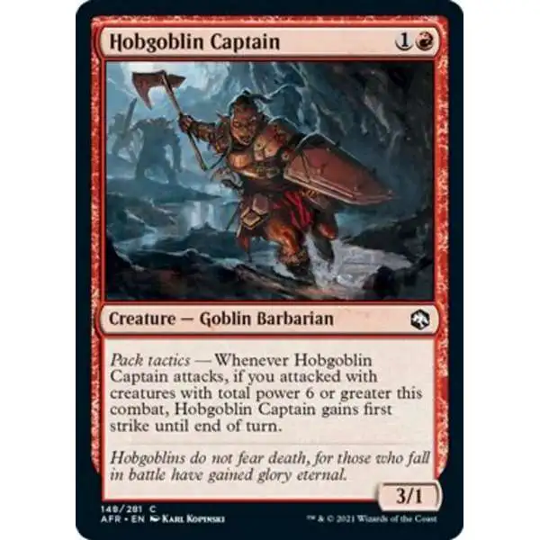 MtG Trading Card Game Adventures in the Forgotten Realms Common Hobgoblin Captain #148