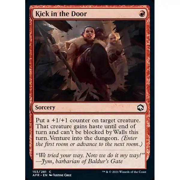 MtG Trading Card Game Adventures in the Forgotten Realms Common Kick in the Door #153