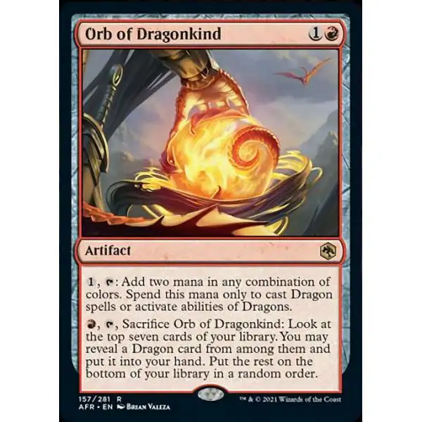 MtG Trading Card Game Adventures in the Forgotten Realms Rare Foil Orb of Dragonkind #157