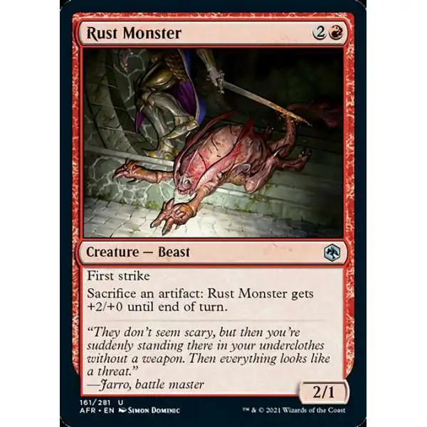 MtG Trading Card Game Adventures in the Forgotten Realms Uncommon Foil Rust Monster #161
