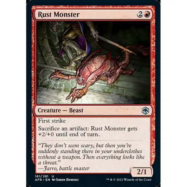 MtG Trading Card Game Adventures in the Forgotten Realms Uncommon Rust Monster #161