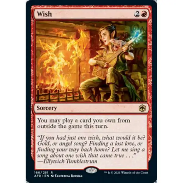 MtG Trading Card Game Adventures in the Forgotten Realms Rare Foil Wish #166