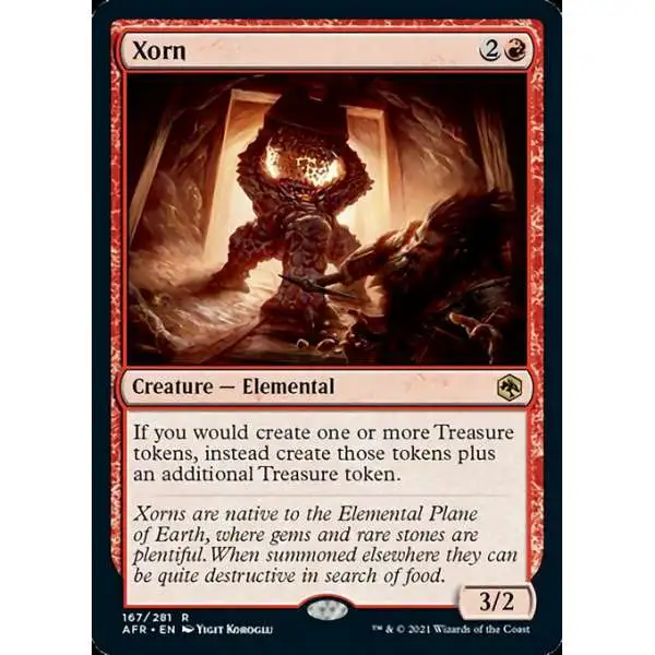MtG Trading Card Game Adventures in the Forgotten Realms Rare Xorn #167
