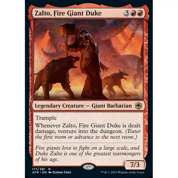 Adventures in The Forgotten Realms Zalto Magic: the Gathering Fire Giant Duke - Foil 171 