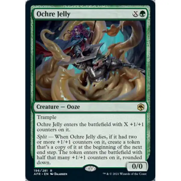 MtG Trading Card Game Adventures in the Forgotten Realms Rare Ochre Jelly #196