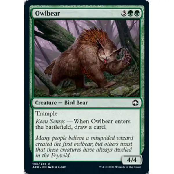 MtG Trading Card Game Adventures in the Forgotten Realms Common Owlbear #198