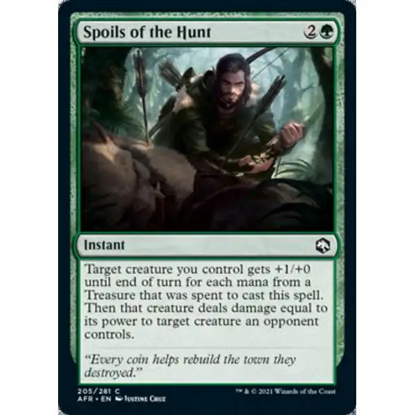 MtG Trading Card Game Adventures in the Forgotten Realms Common Spoils of the Hunt #205