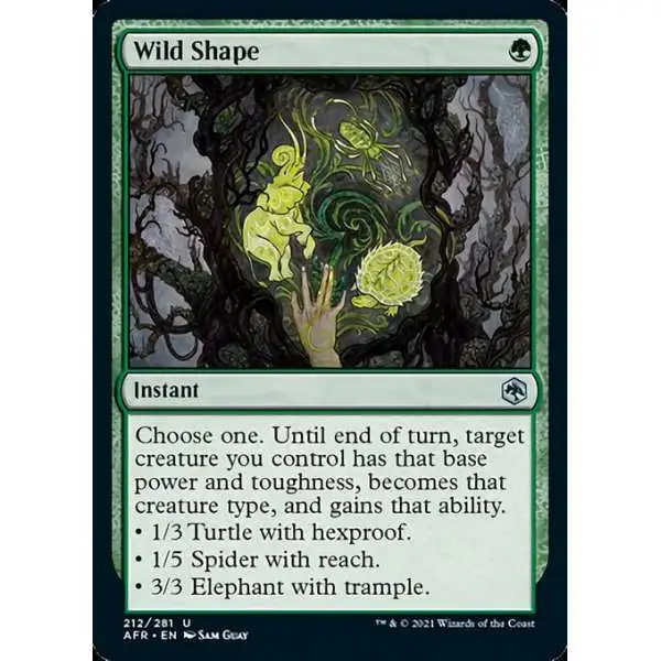 MtG Trading Card Game Adventures in the Forgotten Realms Uncommon Wild Shape #212
