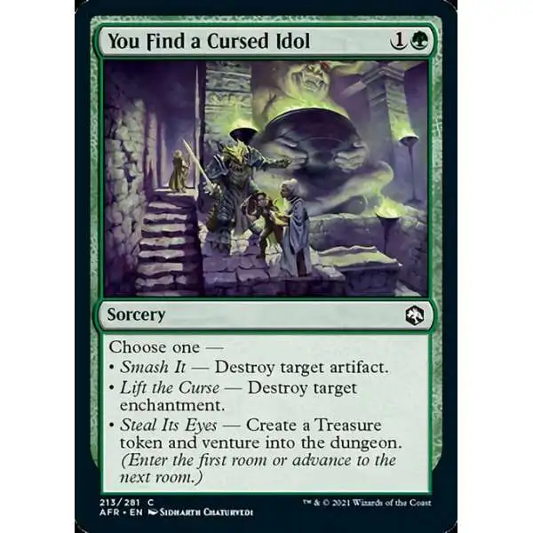MtG Trading Card Game Adventures in the Forgotten Realms Common You Find a Cursed Idol #213