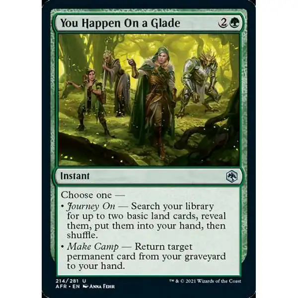 MtG Trading Card Game Adventures in the Forgotten Realms Uncommon You Happen On a Glade #214