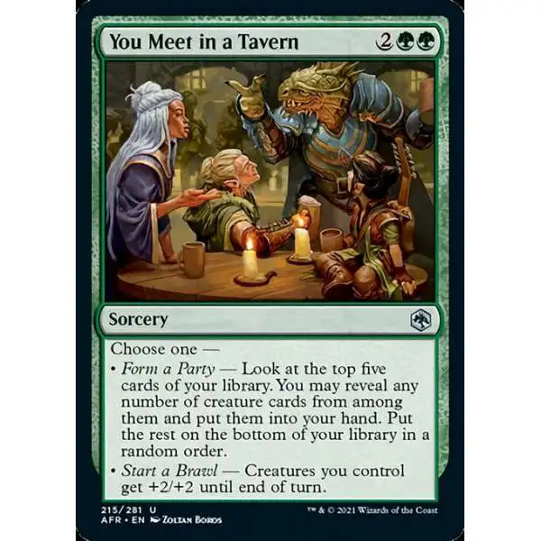 MtG Trading Card Game Adventures in the Forgotten Realms Uncommon You Meet in a Tavern #215