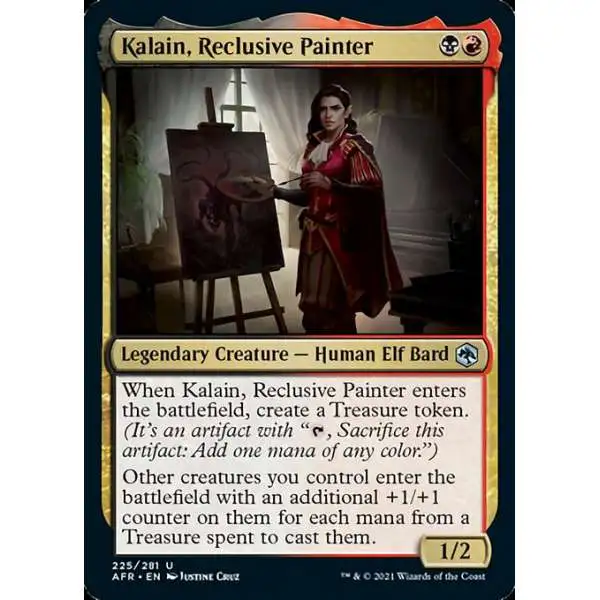 MtG Trading Card Game Adventures in the Forgotten Realms Uncommon Kalain, Reclusive Painter #225