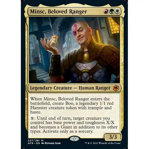 MtG Trading Card Game Adventures in the Forgotten Realms Mythic Rare Minsc, Beloved Ranger #227