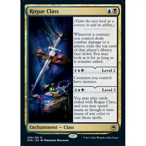 MtG Trading Card Game Adventures in the Forgotten Realms Rare Foil Rogue Class #230