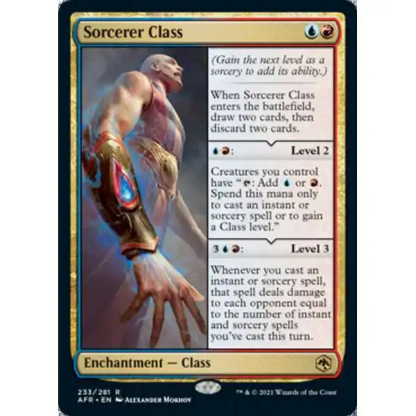 MtG Trading Card Game Adventures in the Forgotten Realms Rare Foil Sorcerer Class #233
