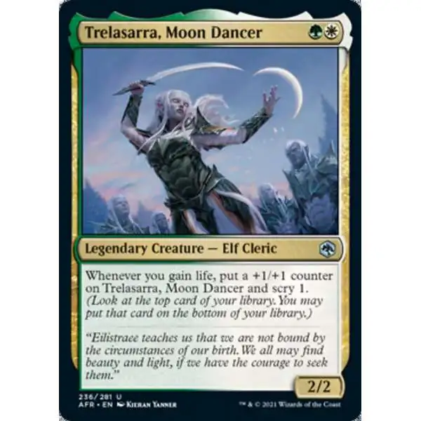 MtG Trading Card Game Adventures in the Forgotten Realms Uncommon Trelasarra, Moon Dancer #236