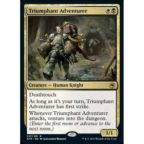 MtG Trading Card Game Adventures in the Forgotten Realms Rare Triumphant Adventurer #237