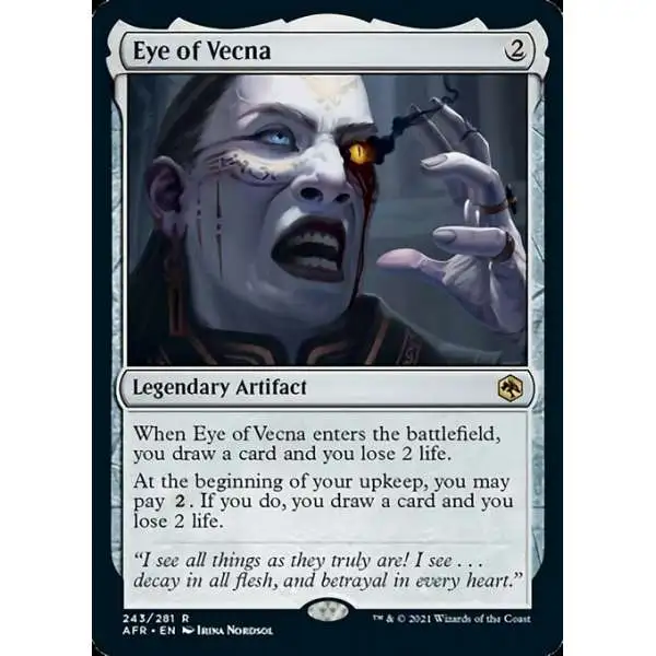 MtG Trading Card Game Adventures in the Forgotten Realms Rare Eye of Vecna #243