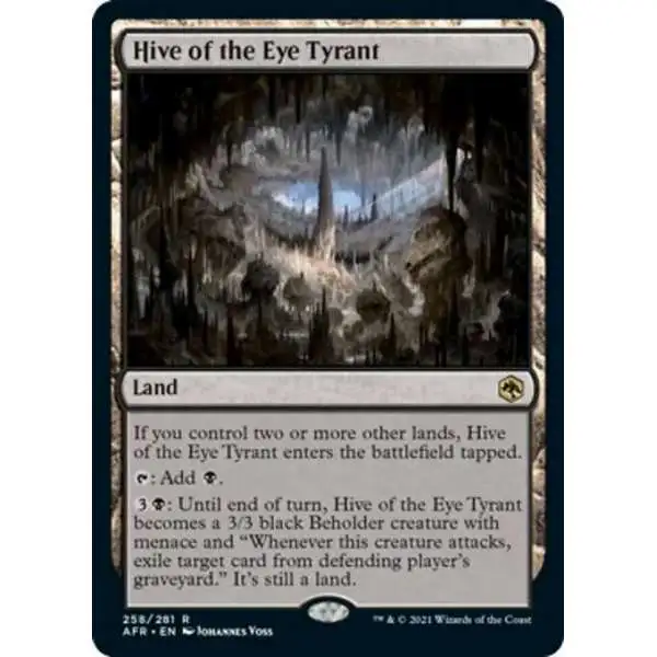 MtG Trading Card Game Adventures in the Forgotten Realms Rare Hive of the Eye Tyrant #258