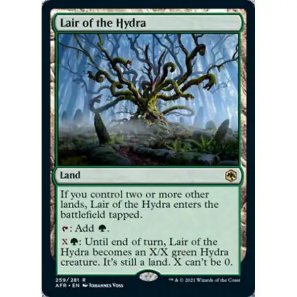 MtG Trading Card Game Adventures in the Forgotten Realms Rare Lair of the Hydra #259