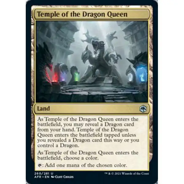 MtG Trading Card Game Adventures in the Forgotten Realms Uncommon Temple of the Dragon Queen #260
