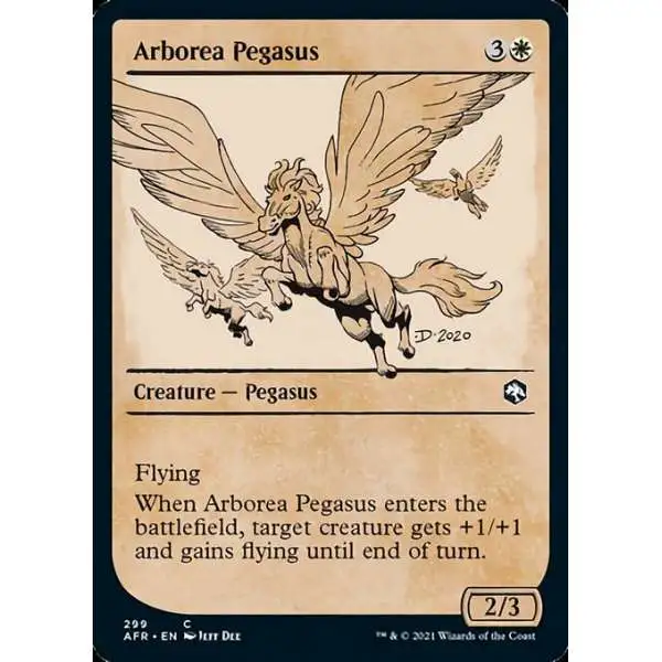 MtG Trading Card Game Adventures in the Forgotten Realms Common Arborea Pegasus #299 [Showcase]