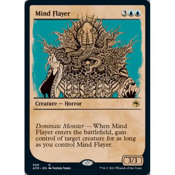 MtG Trading Card Game Adventures in the Forgotten Realms Rare Mind Flayer #308 [Showcase FOIL]