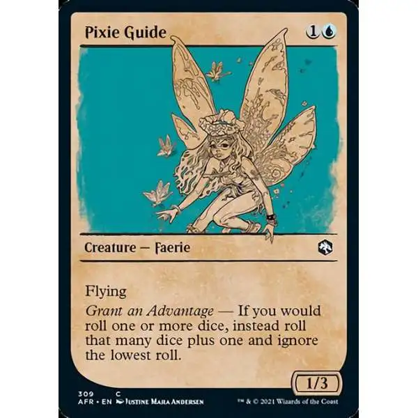 MtG Trading Card Game Adventures in the Forgotten Realms Common Pixie Guide #309 [Showcase]