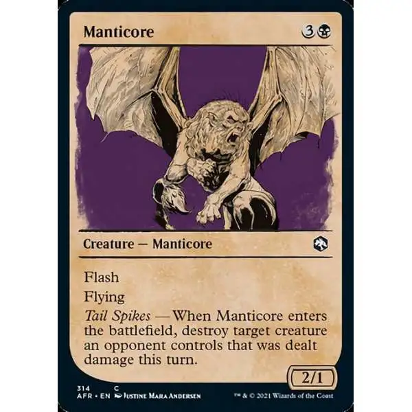 MtG Trading Card Game Adventures in the Forgotten Realms Common Manticore #314 [Showcase]