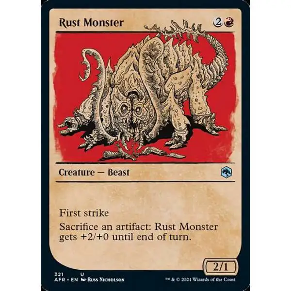 MtG Trading Card Game Adventures in the Forgotten Realms Uncommon Rust Monster #321 [Showcase]