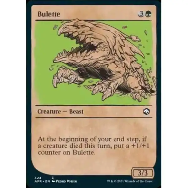 MtG Trading Card Game Adventures in the Forgotten Realms Common Bulette #324 [Showcase]