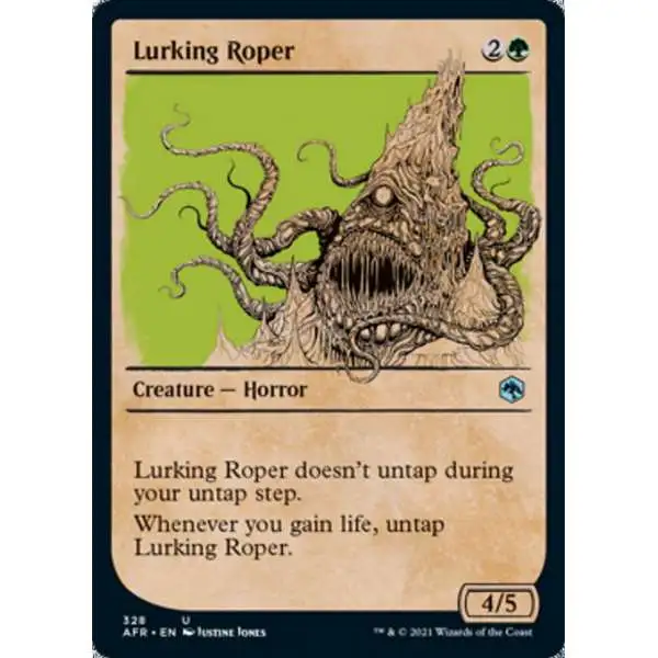 MtG Trading Card Game Adventures in the Forgotten Realms Uncommon Lurking Roper #328 [Showcase]