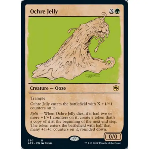 MtG Trading Card Game Adventures in the Forgotten Realms Rare Ochre Jelly #330 [Showcase]