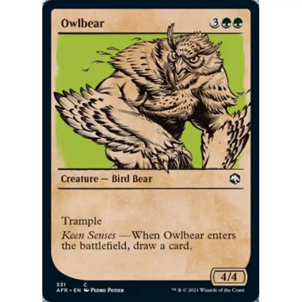 MtG Trading Card Game Adventures in the Forgotten Realms Common Owlbear #331 [Showcase FOIL]