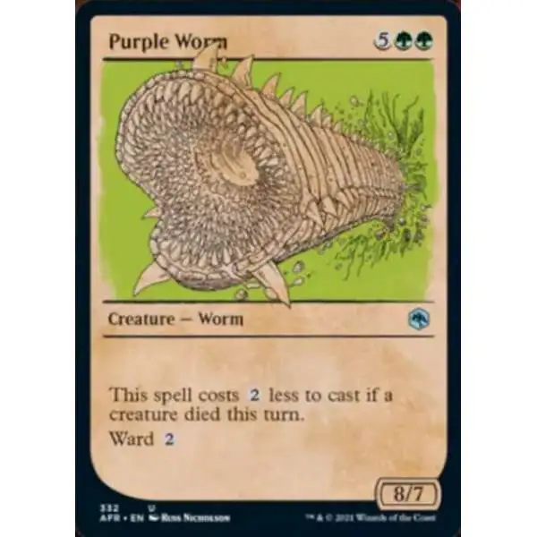 MtG Trading Card Game Adventures in the Forgotten Realms Uncommon Purple Worm #332 [Showcase]