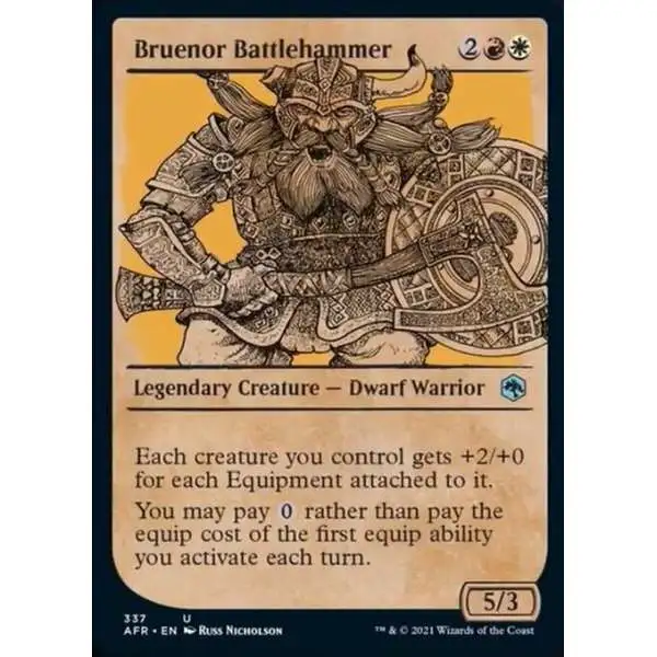 MtG Trading Card Game Adventures in the Forgotten Realms Uncommon Bruenor Battlehammer #337 [Showcase]