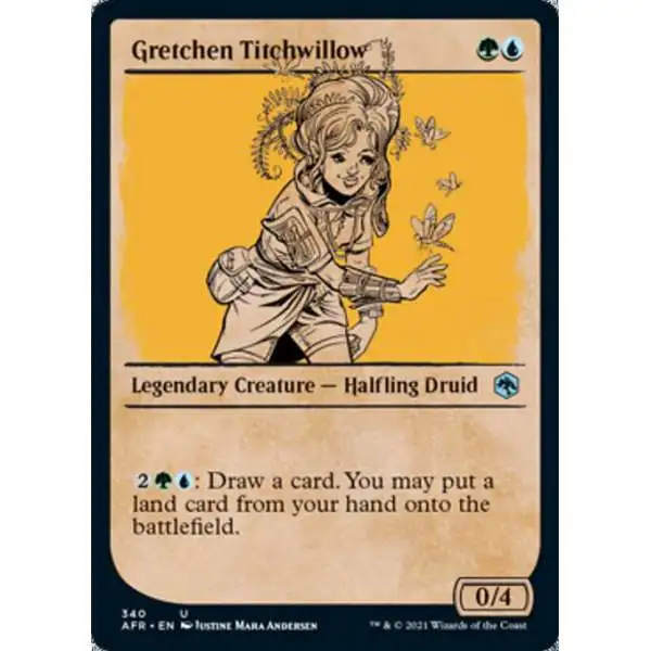 MtG Trading Card Game Adventures in the Forgotten Realms Uncommon Gretchen Titchwillow #340 [Showcase]