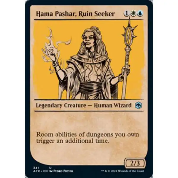 MtG Trading Card Game Adventures in the Forgotten Realms Uncommon Hama Pashar, Ruin Seeker #341 [Showcase]