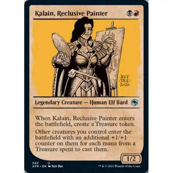 MtG Trading Card Game Adventures in the Forgotten Realms Uncommon Kalain, Reclusive Painter #342 [Showcase]