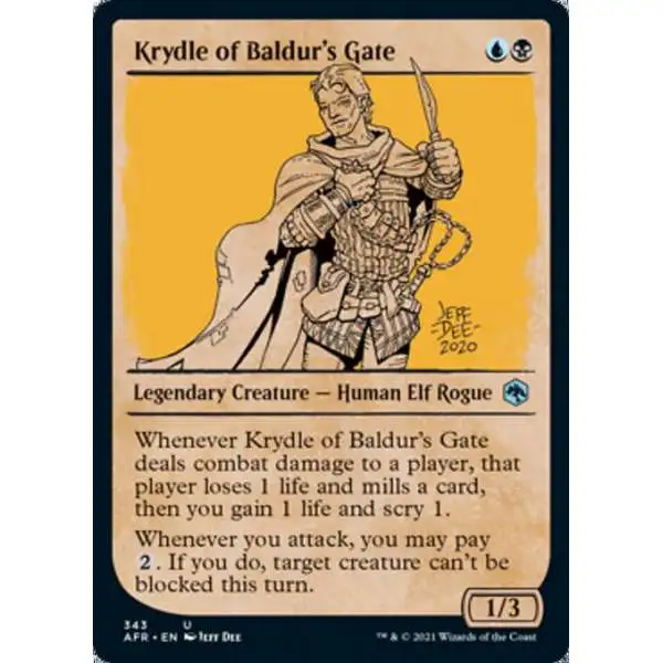 MtG Trading Card Game Adventures in the Forgotten Realms Uncommon Krydle of Baldur's Gate #343 [Showcase]