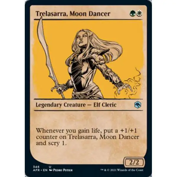 MtG Trading Card Game Adventures in the Forgotten Realms Uncommon Trelasarra, Moon Dancer #346 [Showcase]