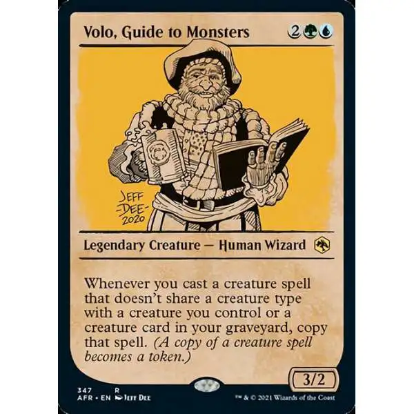 MtG Trading Card Game Adventures in the Forgotten Realms Rare Volo, Guide to Monsters #347 [Showcase]