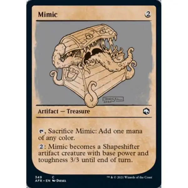 MtG Trading Card Game Adventures in the Forgotten Realms Common Mimic #349 [Showcase]