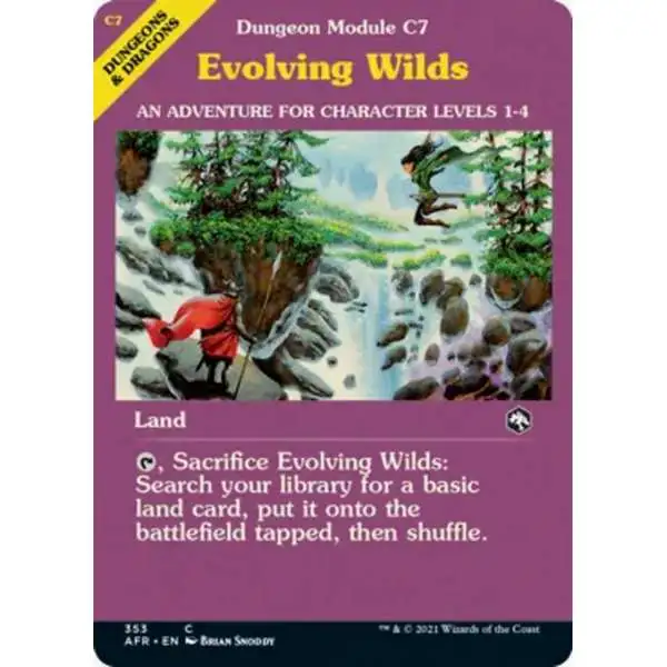 MtG Trading Card Game Adventures in the Forgotten Realms Common Evolving Wilds #353 [Showcase]