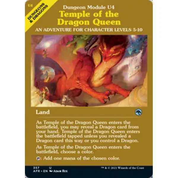 MtG Trading Card Game Adventures in the Forgotten Realms Uncommon Temple of the Dragon Queen #357 [Showcase]