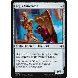MtG Trading Card Game Aether Revolt Common Aegis Automaton #141