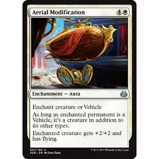 MtG Trading Card Game Aether Revolt Uncommon Foil Aerial Modification #1