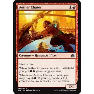 MtG Trading Card Game Aether Revolt Common Foil Aether Chaser #76