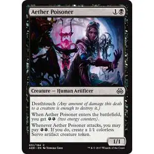 MtG Trading Card Game Aether Revolt Common Aether Poisoner #51