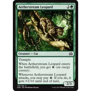 MtG Trading Card Game Aether Revolt Common Aetherstream Leopard #103